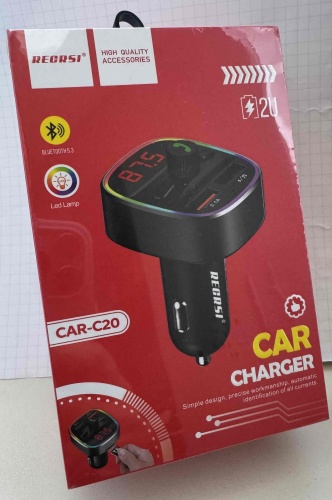 FM-трансмиттер Recrsi Car-C20 черный