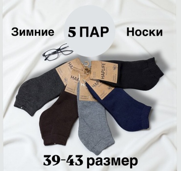 Носки SPEED WIN 5 пар черный, серый 39-43