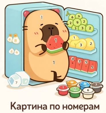 Картина по номера Капибара 20*20