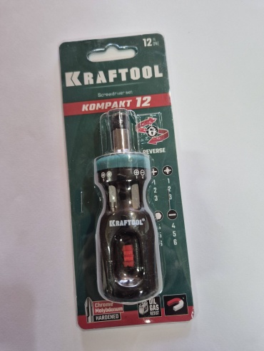 Kraftool отвертка с насадками 26161-Н13 PH2х90 мм