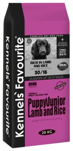 Корм Kennels' Favourite Puppy&amp;Junior Lamb and Rice Ягненок с рисом для щенков всех пород 20 кг