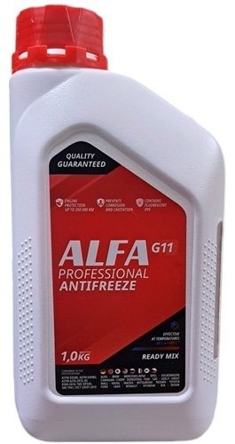Антифриз Alfa professional antifreeze G11 красный (розовый) G-11 1 л