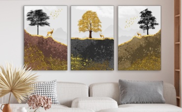 Room Art KZ модульная картина Модульная картина абстрактная олень живопись 180x90 см