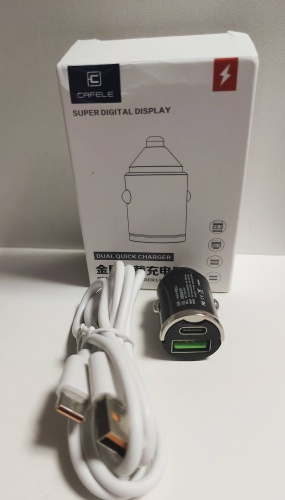 Зарядное устройство CAFELE 24W USB Type-C, USB черный