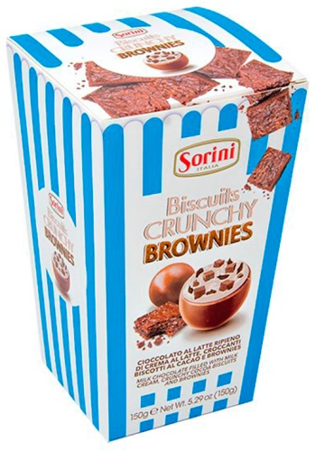 Конфеты шоколадные Sorini Biscuits Crunchy Brownies Case 150 г