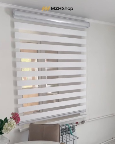 Ролл-шторы MZH shop Bomboo R-01 белый 180x160 см
