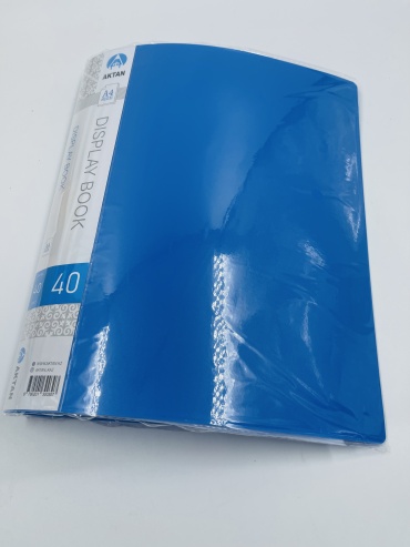 Папка AKTAN Display book, А4, термосварка синий