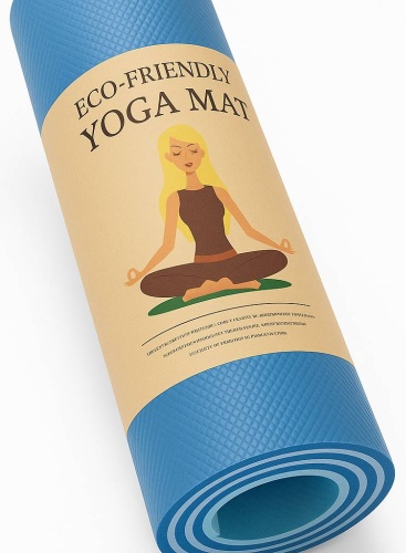 Yoga Mat E-3214 Ширина 61 см голубой