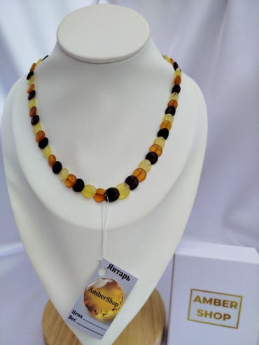 Бусы AmberShop 130044 длина 45 см натуральный янтарь янтарь