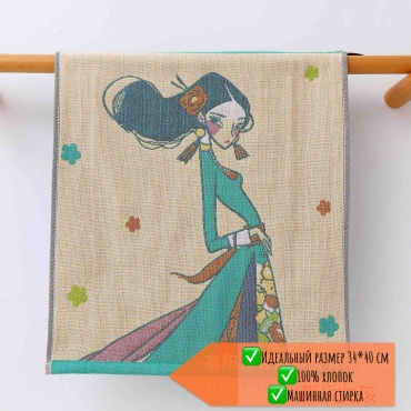 HomeLine полотенце Muslin beauty 40x34 см 1 шт, хлопок, муслин