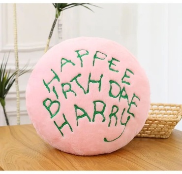 Подушка декоративная 40x40 см, Торт Happy birthday Harry