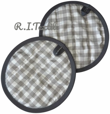 R.I.Textile прихватка Клеточка 2 шт, полиэстер, хлопок, дак