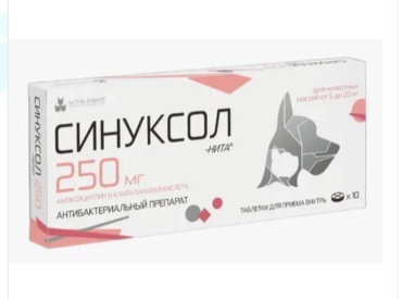 NITA-FARM Синуксол антибиотик 250 мг 10 таблеток