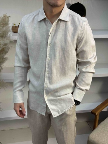 Рубашка прямая ABAY FASHION бежевый