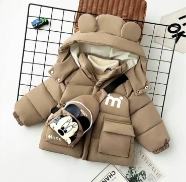 Пуховик Home baby Микки Маус бежевый