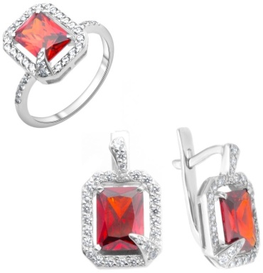 Серебро России 100-802-GR / 200-802-GR вес 6.82 г серебро, фианит