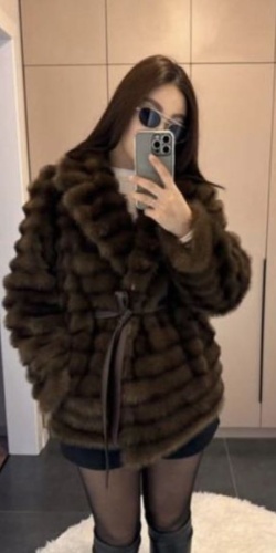 Шуба коричневый