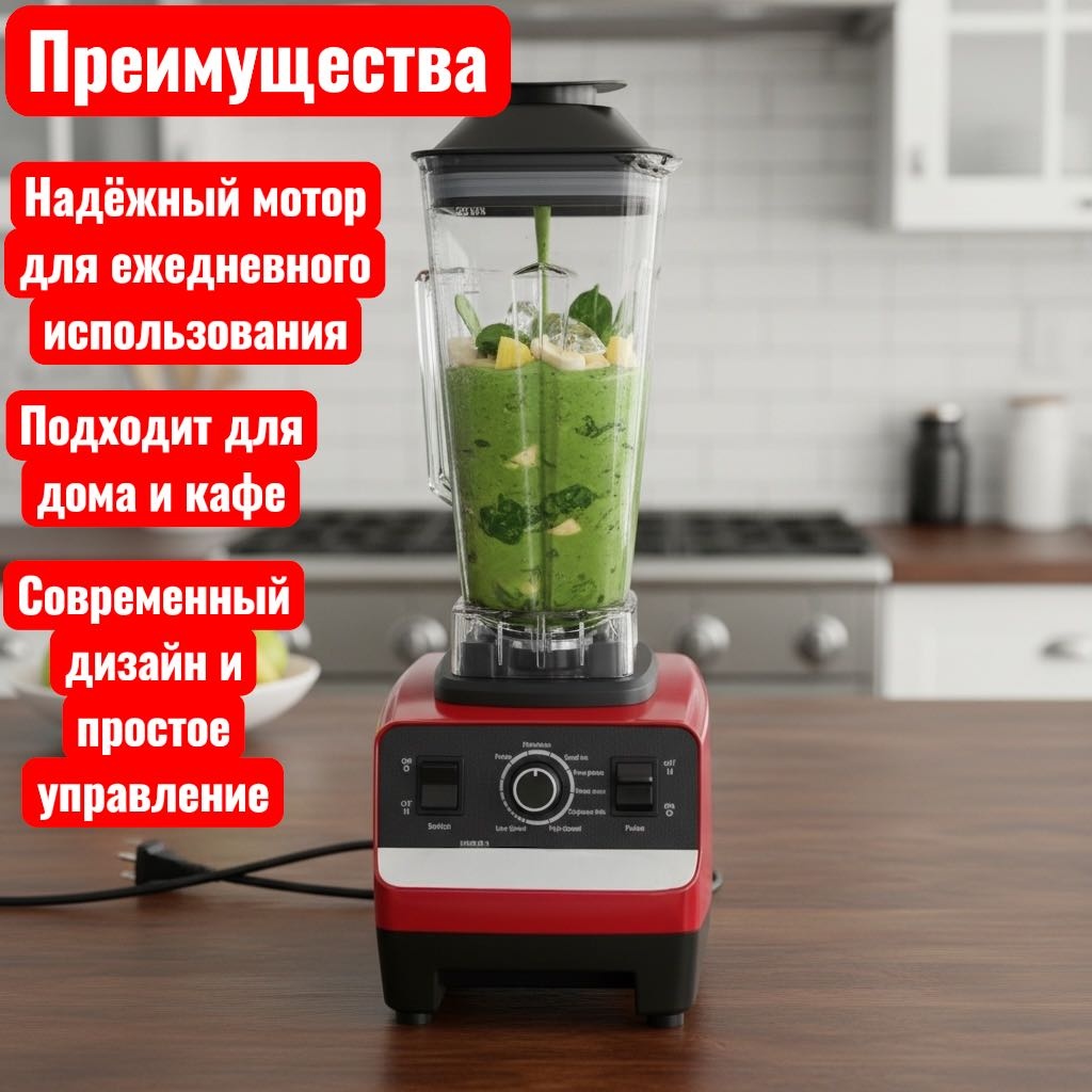 Блендер стационарный Elevate S-01 красный