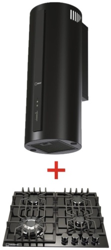 Варочная поверхность Dessus DCG-64001B черный + вытяжка DH-100B