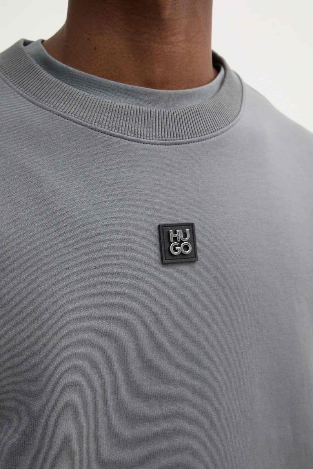Свитшот Hugo Boss надпись серый