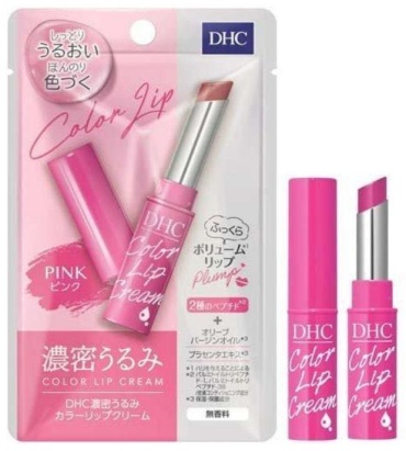 DHC Color Lip Cream Pink — ухаживающий бальзам для губ с цветом бальзам оттеночный для губ 3