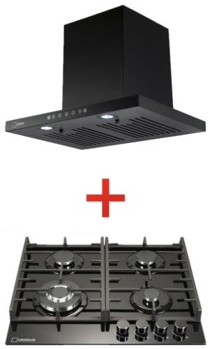 Варочная поверхность Dessus DCG-64005B + DH-606B черный