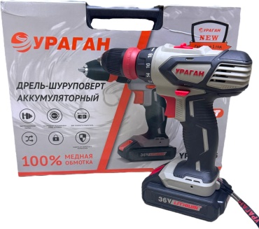 УРАГАН дрель-шуруповерт 21036 36 В