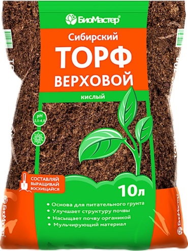 Удобрение БиоМастер брикет Торф Сибирский верховой кислый 10 л