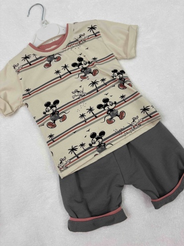 Комплект Mickey Mouse серый, бежевый