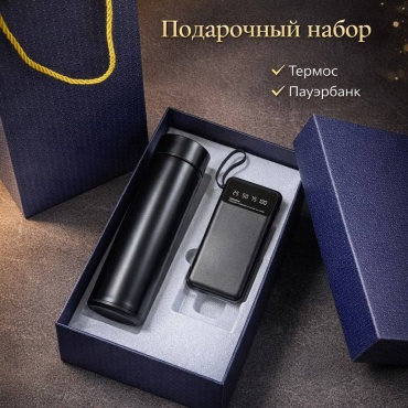 Внешний аккумулятор (2 в 1) 10000 мАч 37 Вт черный