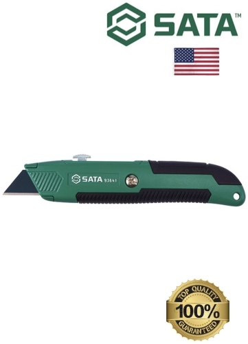 Канцелярский нож SATA 93641 черный, зеленый