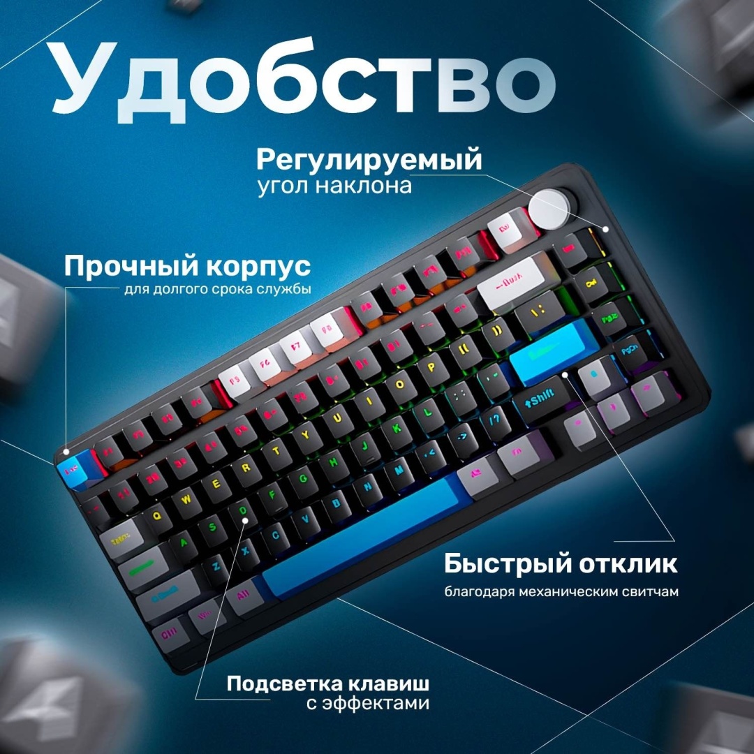 Клавиатура RAF K988 черный