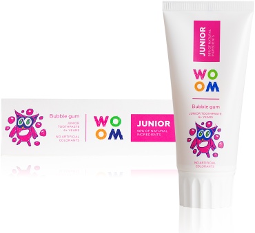WOOM зубная паста Зубная паста JUNIOR BUBBLE GUM для детей от 6 лет 50 мл