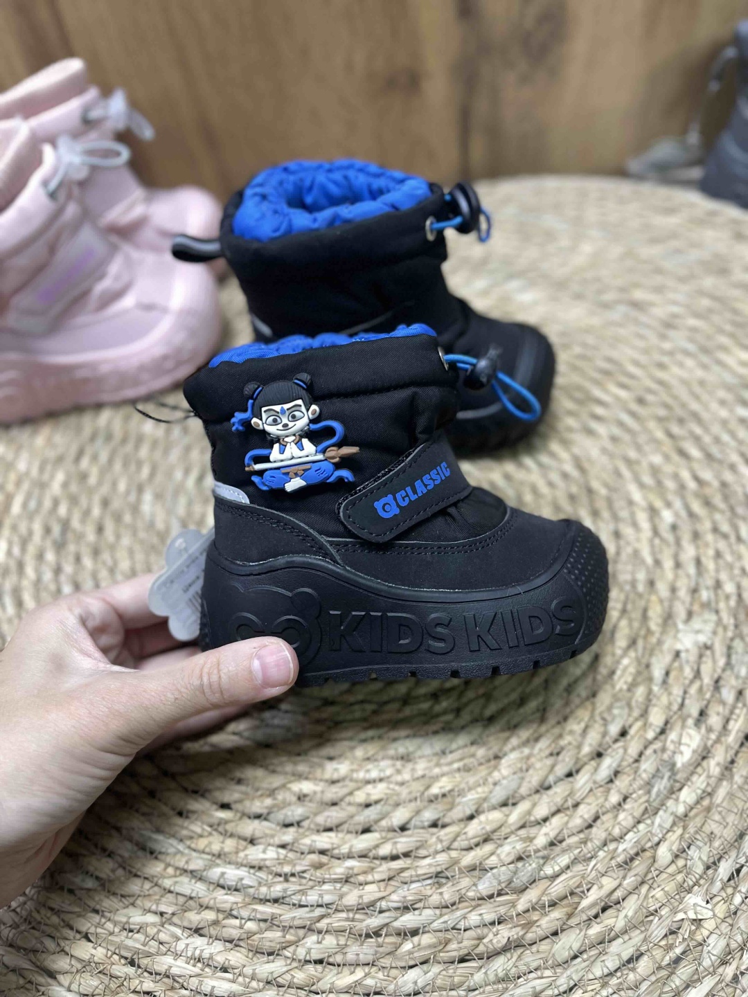 Дутики синий, черный