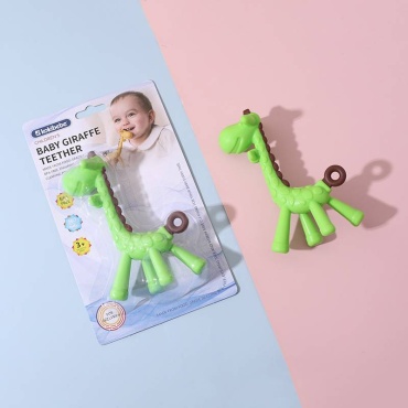 Прорезыватель Kokibebe Жирафик 117059878, 1 шт, зеленый