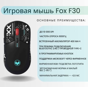 Мышь FOX Fox F30 черный