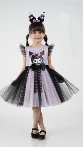 Нарядное платье Kuromi черный, фиолетовый