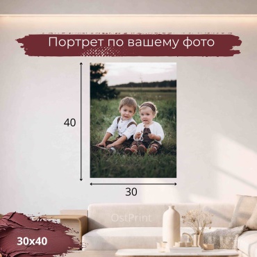 Картина OstPrint на холсте с вашим фото 30x40 см