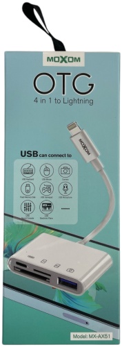 Картридер Moxom MX-AX51 Lightning для microSD, TF-карта, USB 3.0