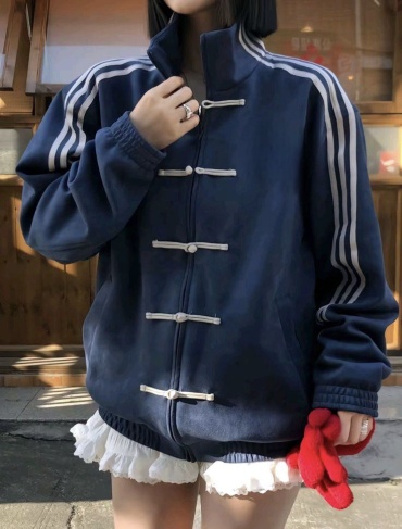 Бомбер синий