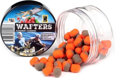 Прикормка GBS Baits WAFTERS 10-12 Кальмар и клюква 0.05 кг