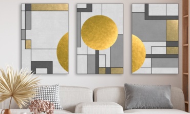 Room Art KZ модульная картина Геометрическая живопись пано 180x90 см