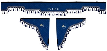 Ламбрекены на Iveco для Iveco синий