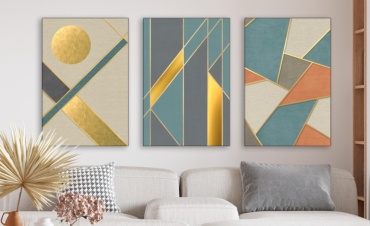 Room Art KZ модульная картина Геометрическая живопись пано 160x80 см