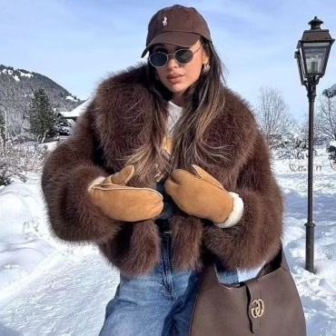 Шуба коричневый