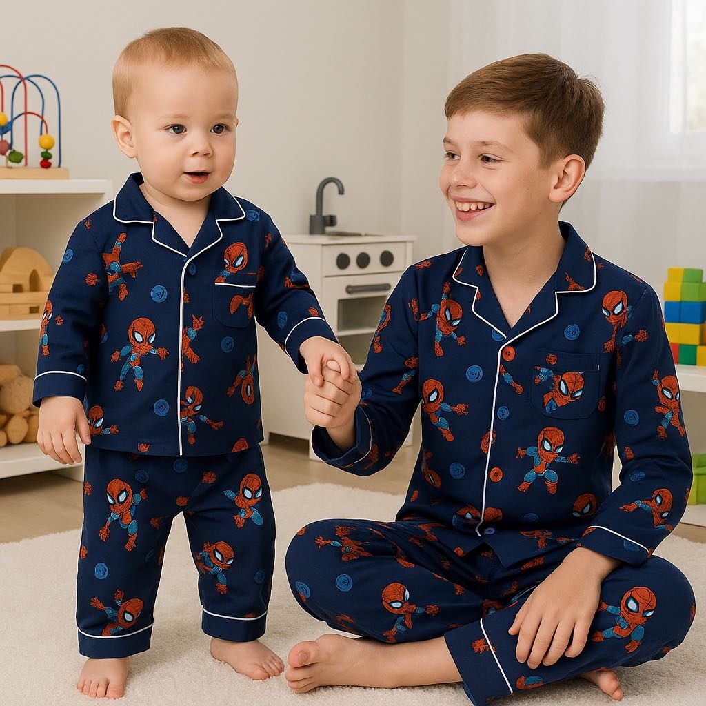 Пижама Spider-Man синий, серый