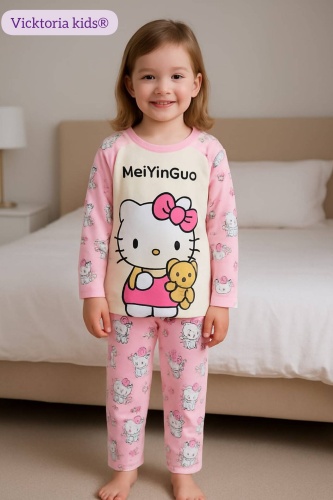 Пижама Vicktoria Kids Hello Kitty белый, розовый