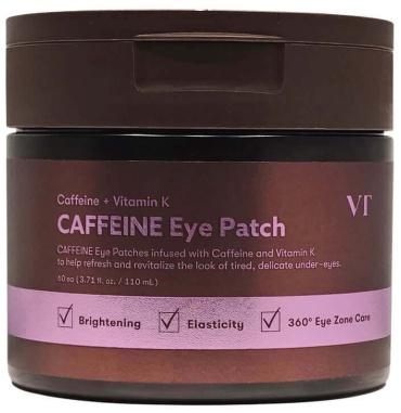 Патчи VT Cosmetics тканевые Caffeine eye patch от отеков 60 шт