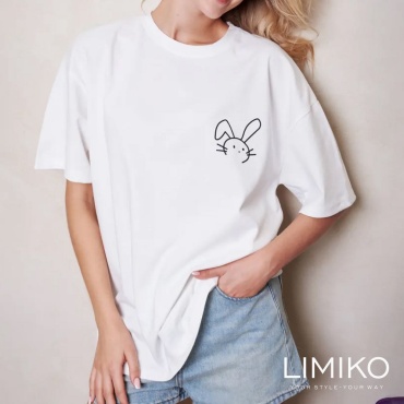 Футболка LIMIKO рисунок белый