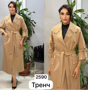 Тренчкот Renata Collection черный